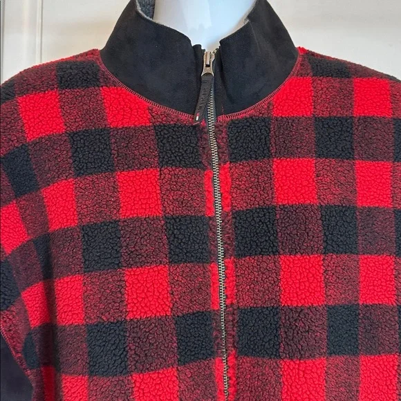 Tommy Hilfiger Fleeced Red & Black Plaid Jacket XL - Picture 4 of 14